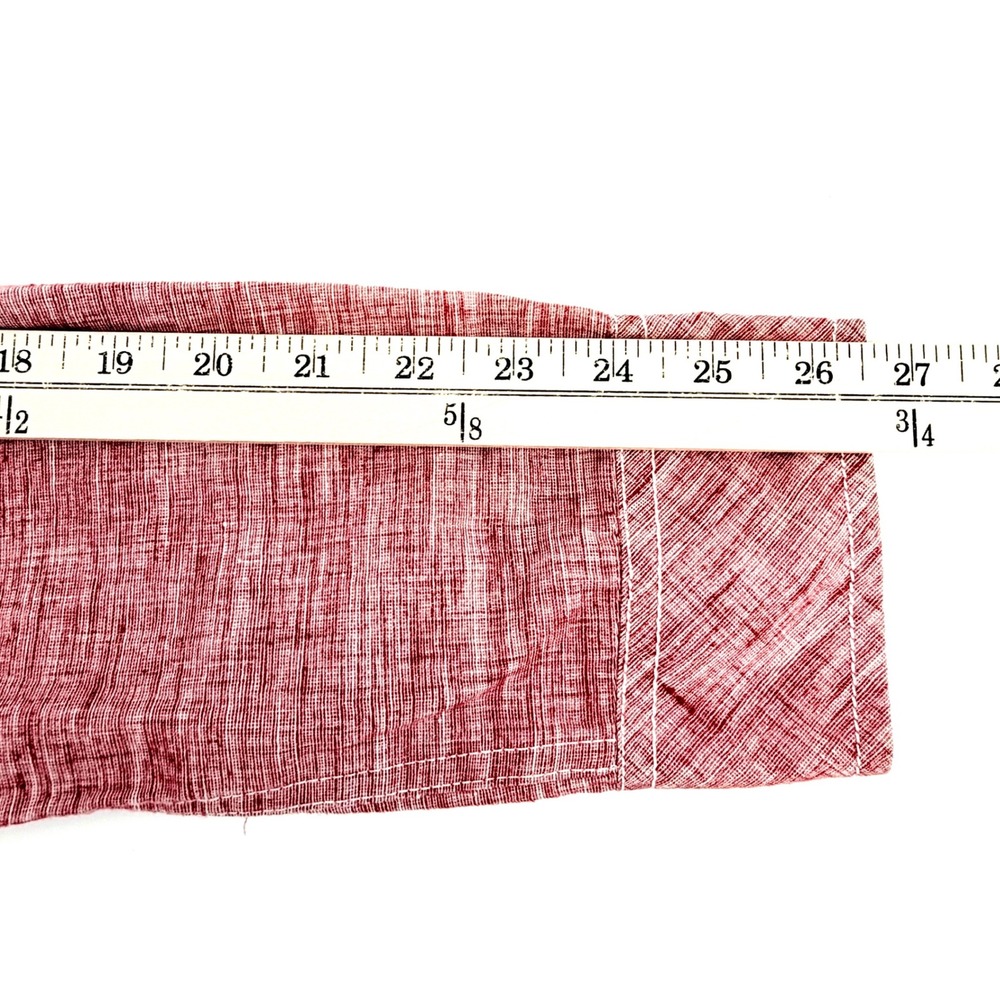 BKE Button Down Shirt Mens XL Red Excellent Tailored Fit Long Sleeve Snap Front - Picture 12 of 13